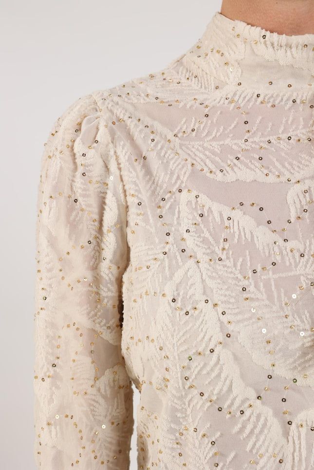 Top Puck Leaf Paillet Offwhite NKF01002