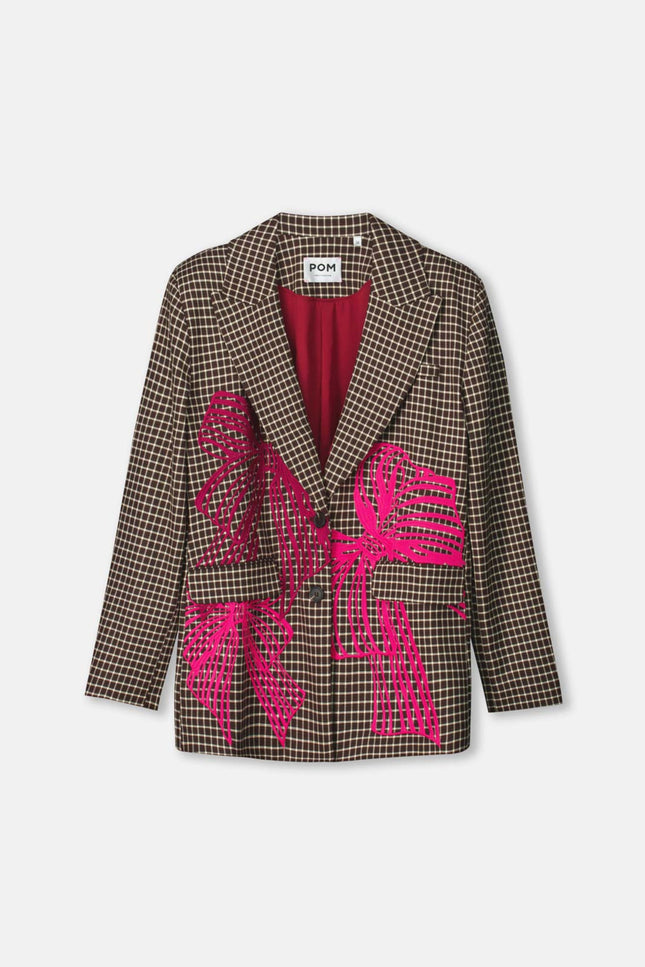 Blazer Laurie Bow Check Brown SP9726