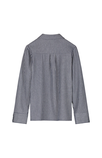 Elvira Casuals Blouse Fiore Striped Navy Stretchshop.nl