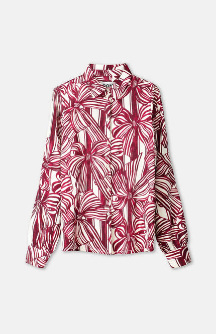 Blouse Mila Ribbon Red SP9734