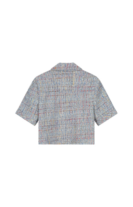 Elvira Casuals Jacket Babs Blue Bouclé Stretchshop.nl
