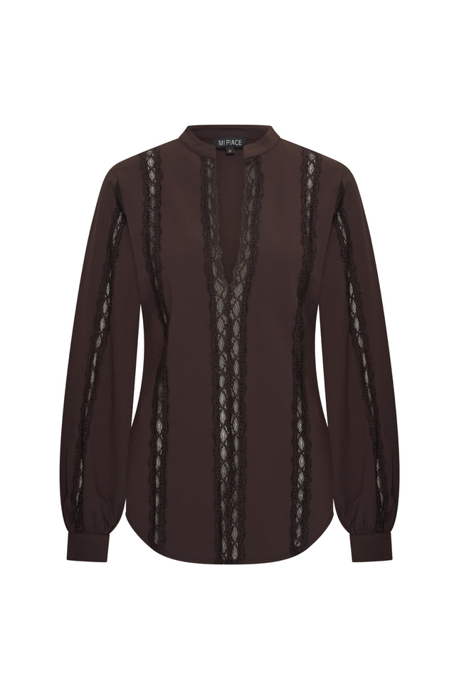 Mi Piace Travel Top Lace Espresso 202776 Stretchshop.nl