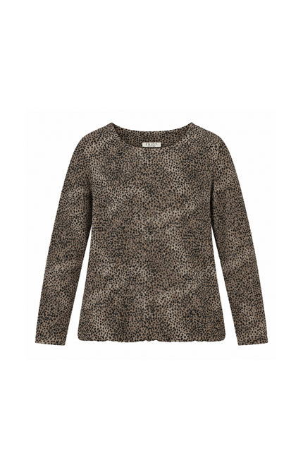 Sweater Cosy Dierenprint Taupe 183623