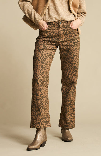 Broek Kim Leopard Mid Brown SRB4716A L32