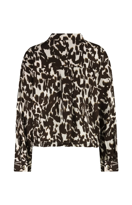 Blouse Newport Offwhite Dark Chocolate NKF02065