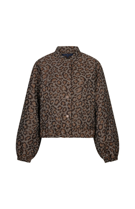 Bomber Jacquard Lurex Grey Brown SRB5149
