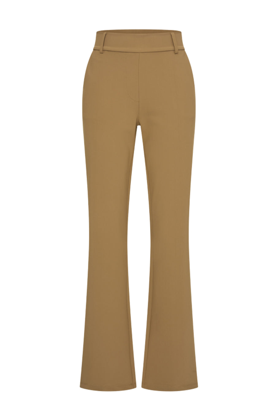 Bonded travel broek met flared pijpen en kangaroo zakken van Mi Piace, comfortabele en stijlvolle damesbroek.