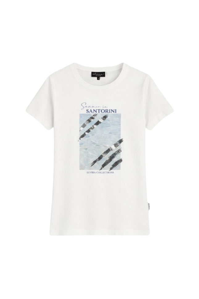 Elvira Casuals T-shirt Santorini Offwhite Stretchshop.nl