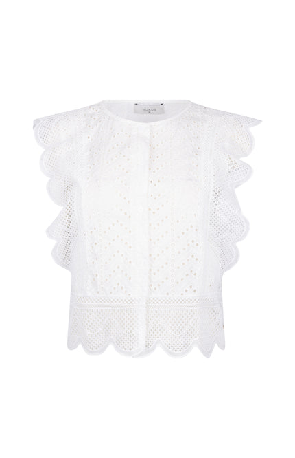 Nukus Top Melania Offwhite NKS01189 Stretchshop.nl