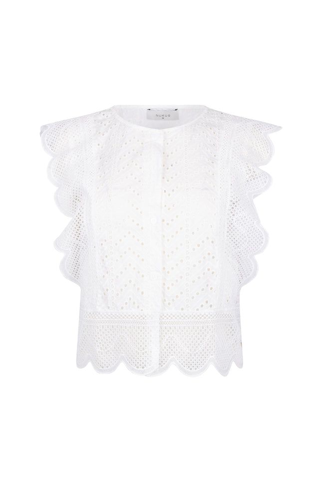Nukus Top Melania Offwhite NKS01189 Stretchshop.nl