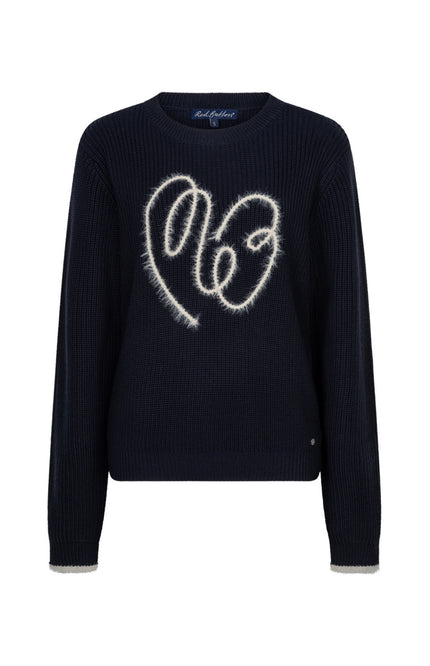Sweater Ribbon Logo Navy SRB5139