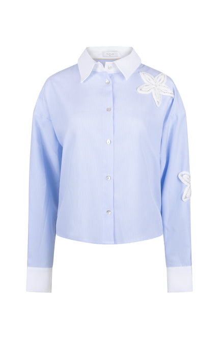 Blouse Tessa Stripe Offwhite Cloudy NKS02218