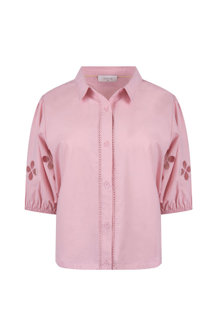 Nukus Blouse Leia SS Blush NKS02127 Stretchshop.nl