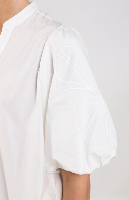 Nukus Blouse Dani Offwhite NKS02214 Stretchshop.nl