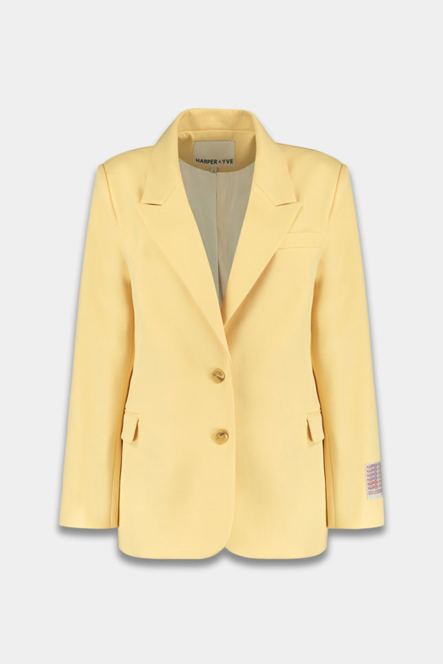 Harper & Yve Blazer Anna Light Yellow SS6N222 Stretchshop.nl