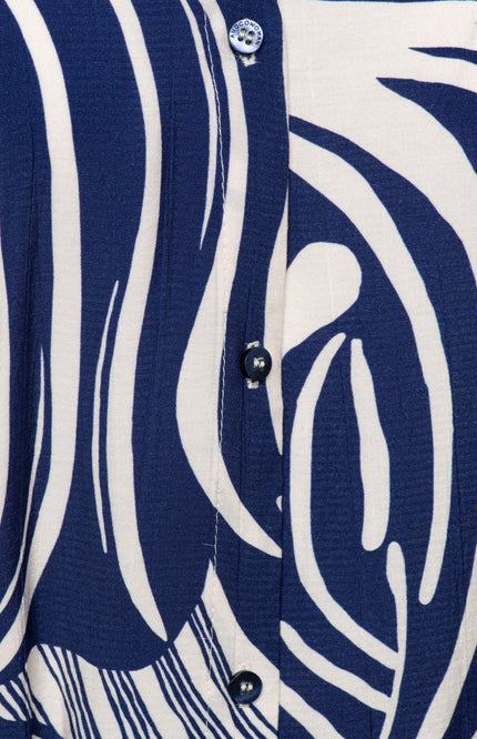 &Co woman Jurk Liva Weave Blue Multi DR311 Stretchshop.nl