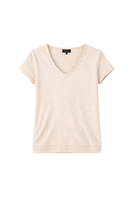 Elvira Casuals Top Lelie Sand Stretchshop.nl