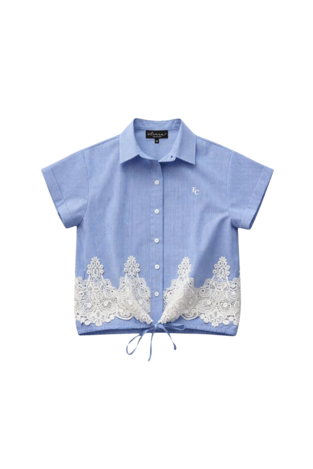 Elvira Casuals Blouse Renate Striped Blue Stretchshop.nl