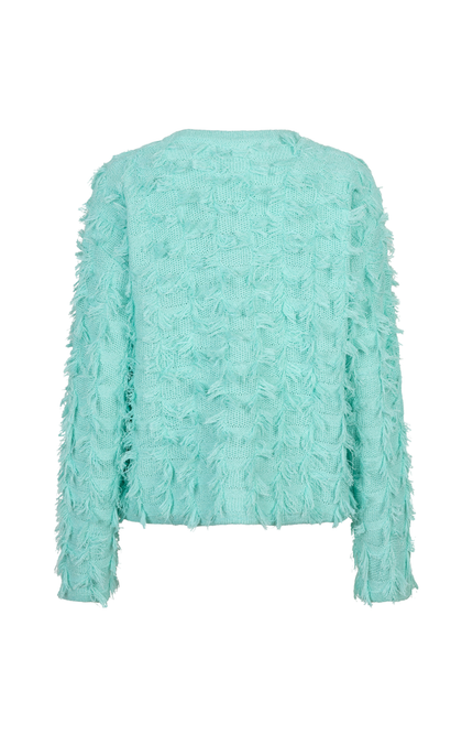EsQualo Vest Fringes Mint Green SP26.02023 Stretchshop.nl