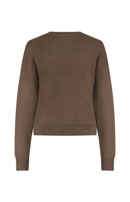 Trui Intarsia Fango NKF03040