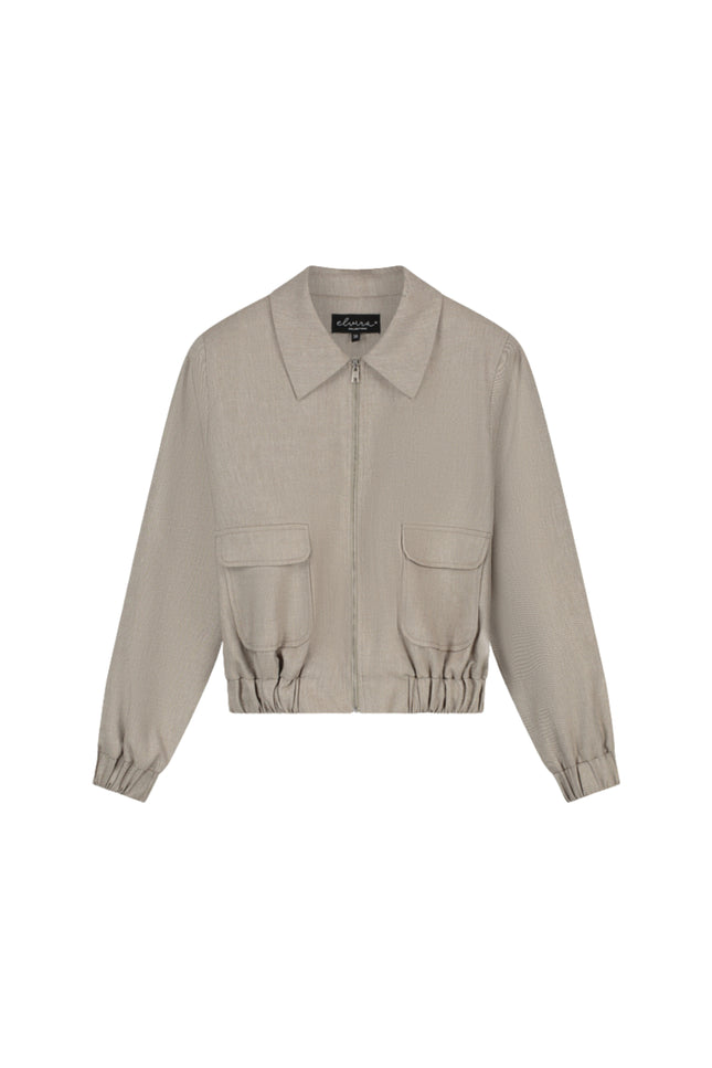 Elvira Casuals Bomber Zenzi Creme Melange Stretchshop.nl