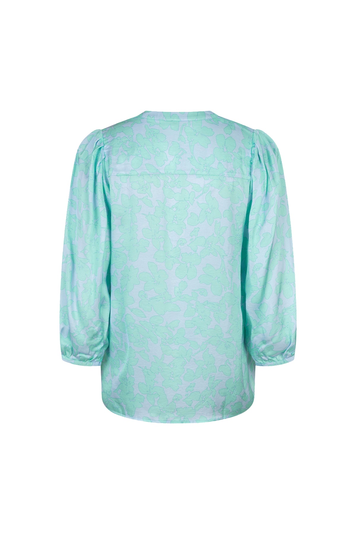 EsQualo V-hals blouse met daglicht print, lichtgewicht en casual, zichtbaar met korte mouwen en kleurrijk patroon
