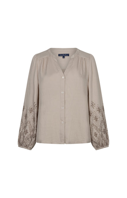 Blouse Embroidery Light Truffle SRB5152