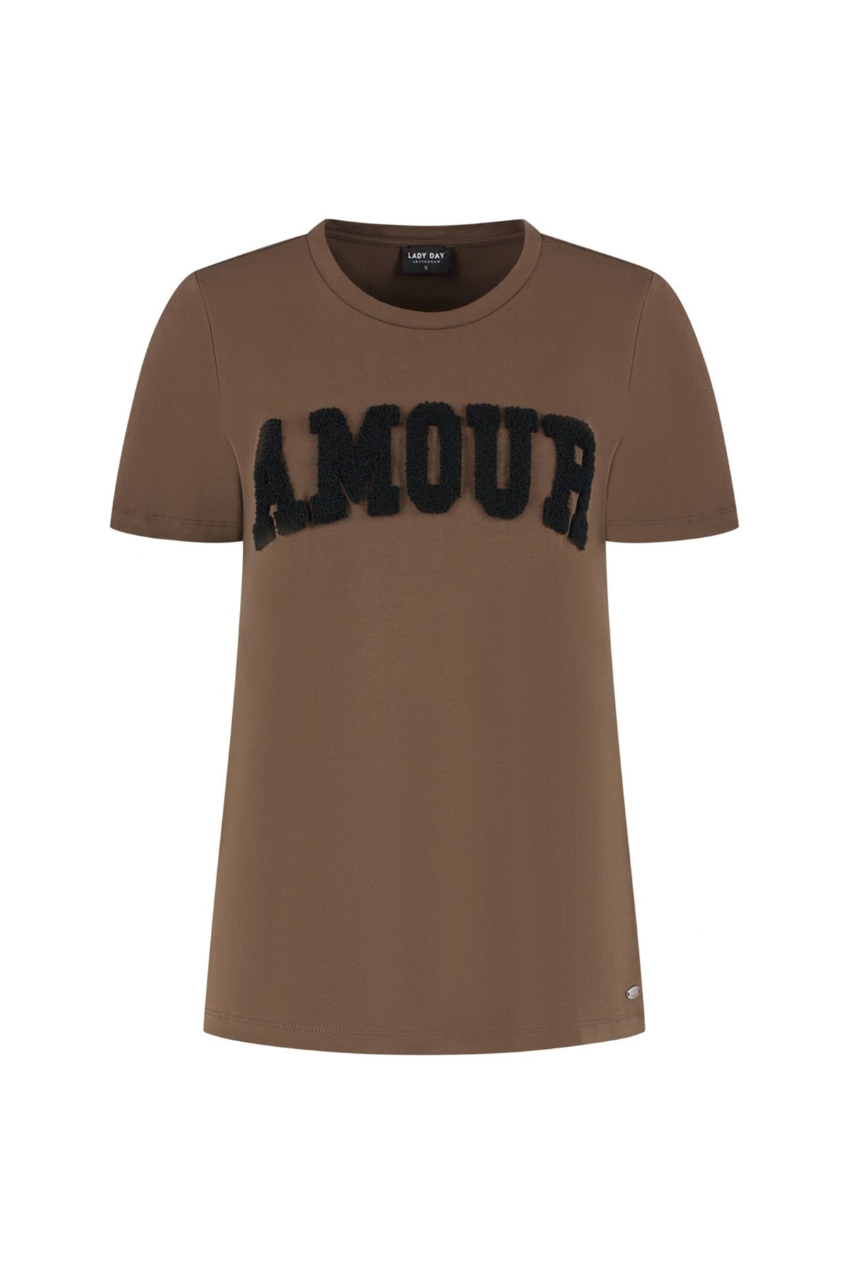 Lady Day reiskleding T-shirt Lune Truffle L21.201.3655, lichtgewicht en comfortabel voor reizen, met zachte stof en stijlvolle pasvorm.