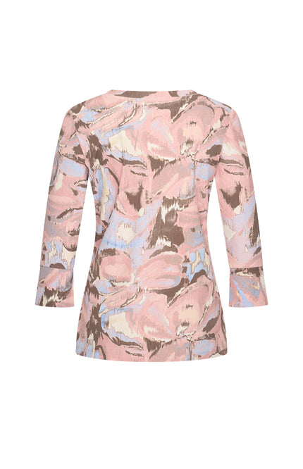 Mi Piace Travel Top Wild Flower Print Lavender Blue 202095 Stretchshop.nl