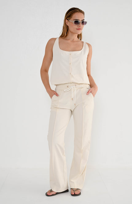 Maicazz Travel Broek Vogue Offwhite Stretchshop.nl
