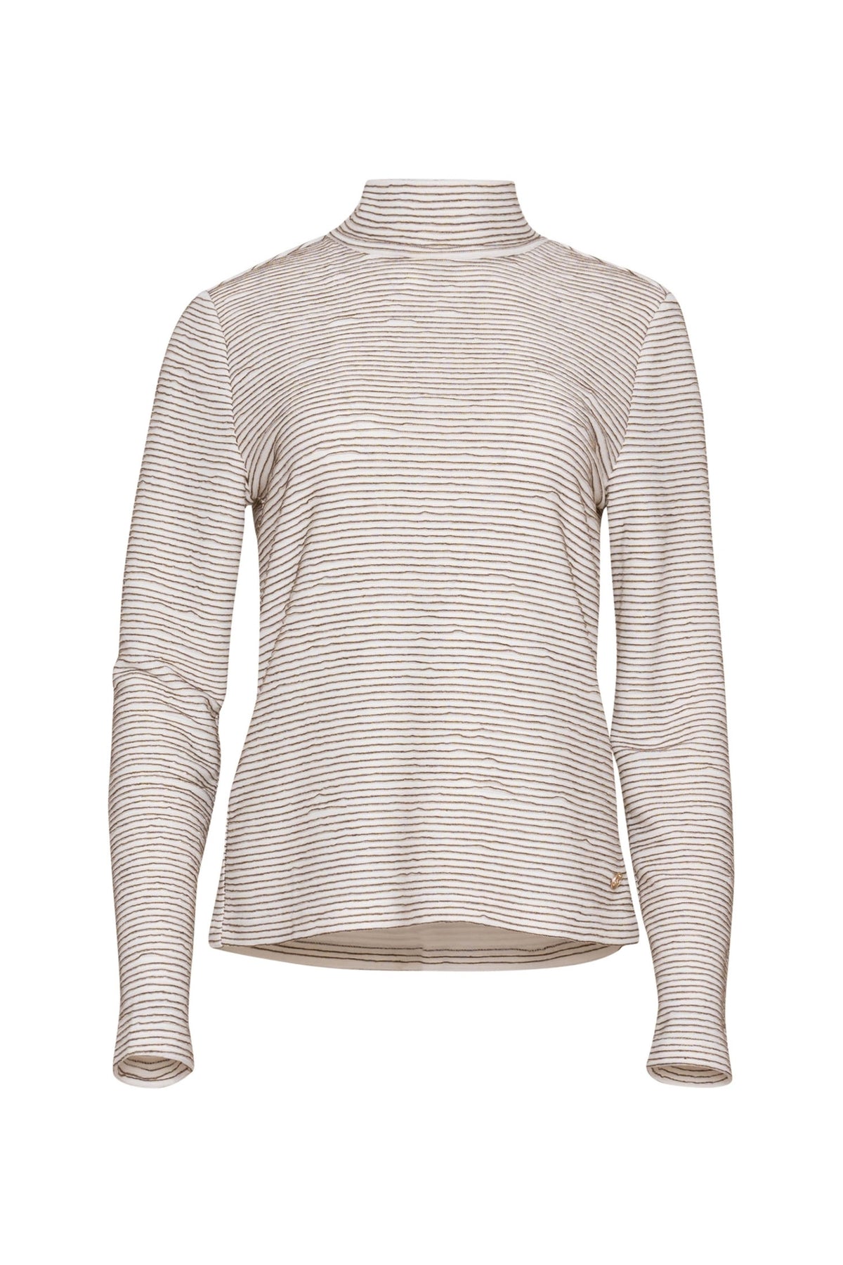 Maicazz & Zizo Top Presley Stripe Cacao met witte en bruine strepen, katoenen materiaal, casual stijl voor dames