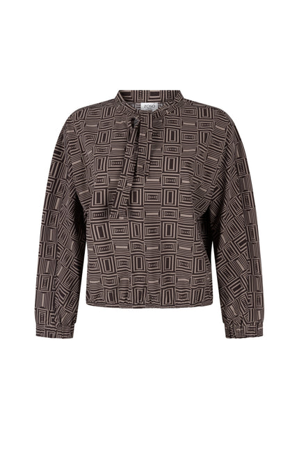 Travel Blouse Lisanne Espresso Taupe 264