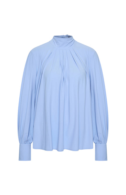 Mi Piace Travel Blouse Bow Light Lavender Blue 202774 Stretchshop.nl