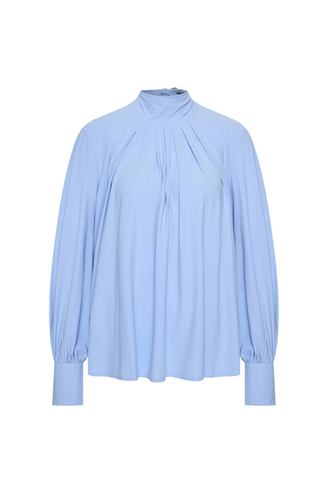 Mi Piace Travel Blouse Bow Light Lavender Blue 202774 Stretchshop.nl
