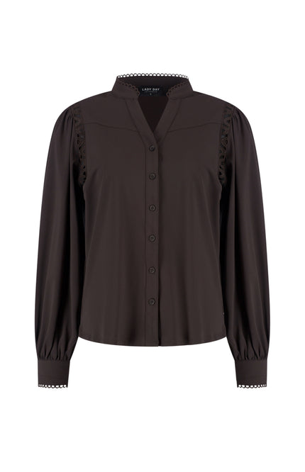 Travel Blouse Tammy Dark Brown L30-375-3516