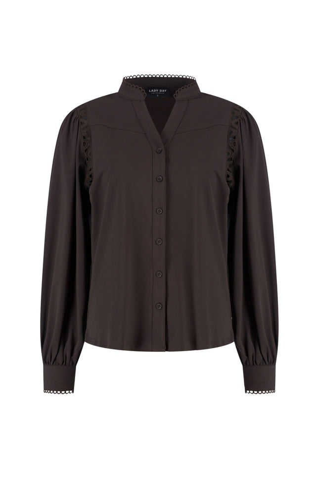 Travel Blouse Tammy Dark Brown L30-375-3516