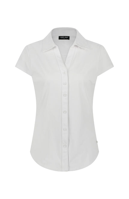 Lady Day Travel Blouse Suzy Cap White L27.375.1066 Stretchshop.nl