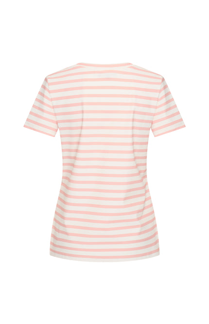 Mi Piace Travel Top Stripe Mellow Rose Offwhite 202080 Stretchshop.nl