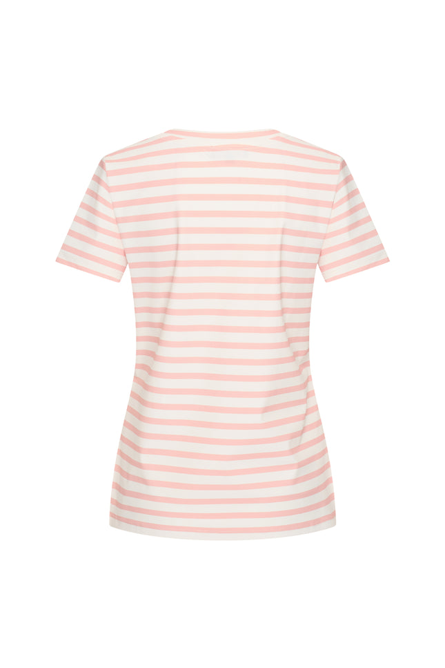 Mi Piace Travel Top Stripe Mellow Rose Offwhite 202080 Stretchshop.nl
