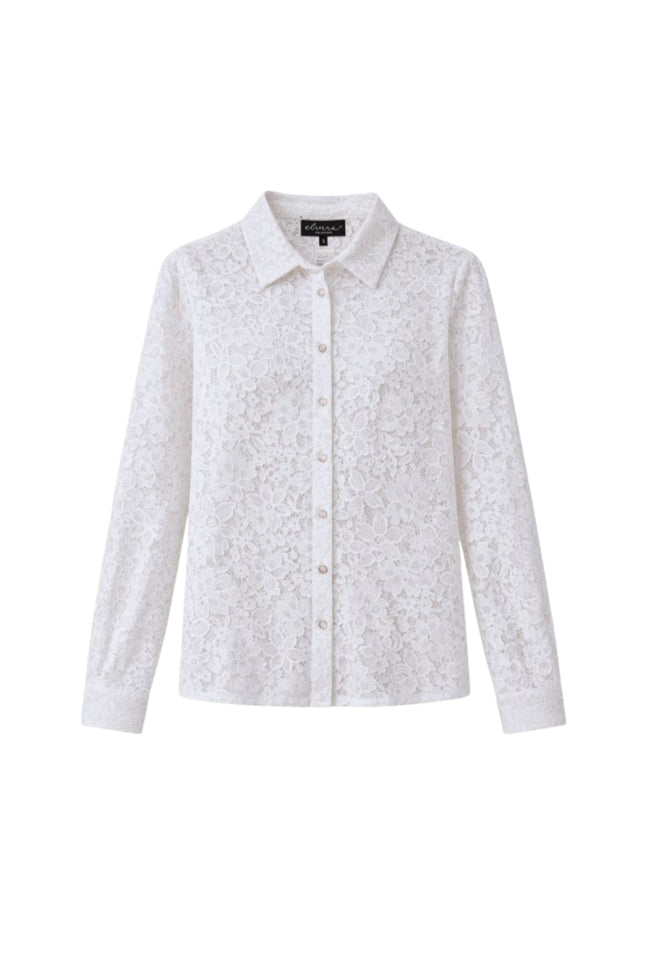 Elvira Casuals Blouse Marell Offwhite Lace Stretchshop.nl