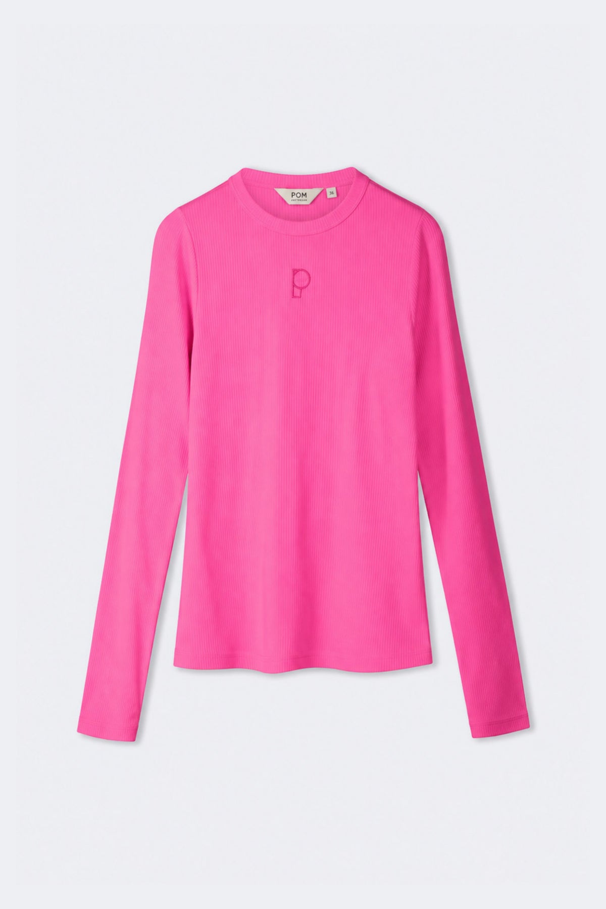 POM Amsterdam Top Rose Ultra Pink SP9752 in felle roze kleur, close-up van de kleurrijke top met bloemenprint.