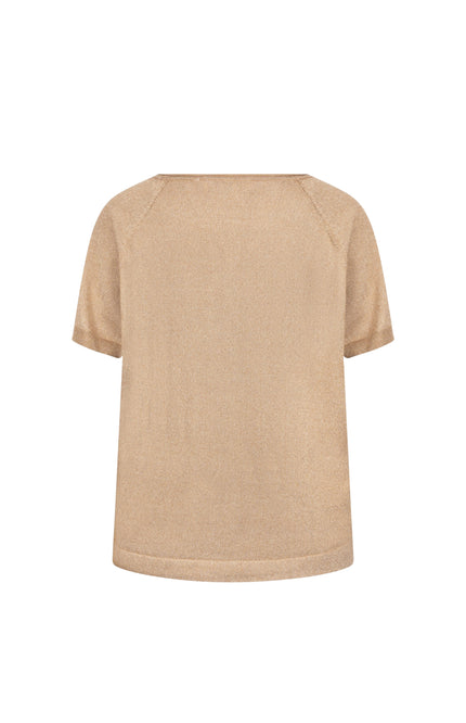 Nukus Top Anita Lurex Camel NKS01085 Stretchshop.nl