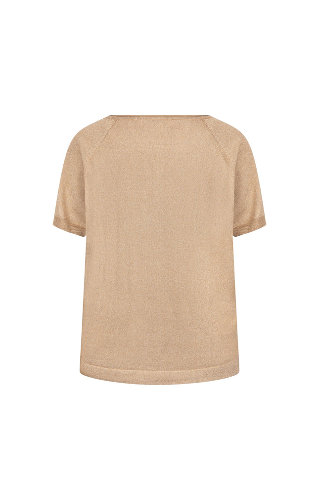 Nukus Top Anita Lurex Camel NKS01085 Stretchshop.nl