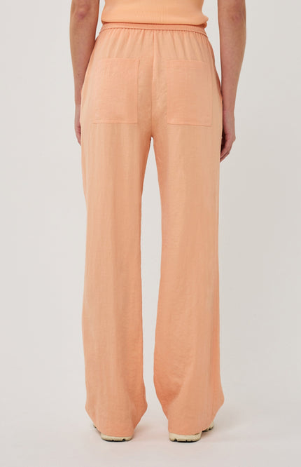 EsQualo Broek Elastic Fine Crinkle Bellini SP26.10041 Stretchshop.nl