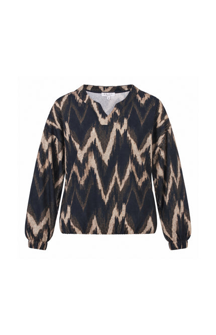 Blouse Grafische Print Navy 156868