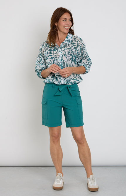 Zoso Travel Short Dion Green 263 Stretchshop.nl