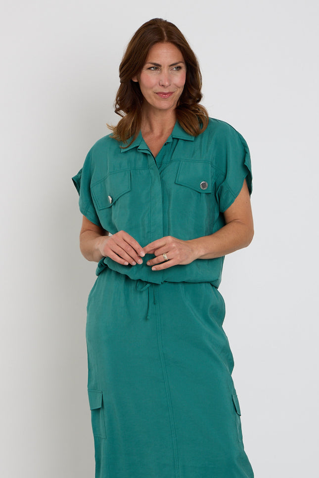 Zoso Blouse Elise Green 263 Stretchshop.nl