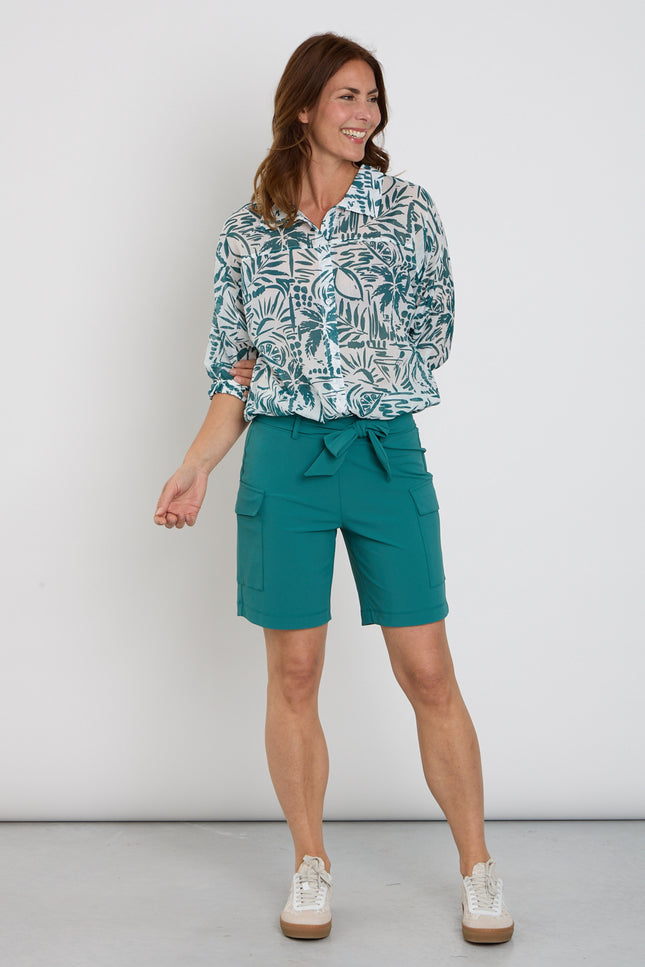 Zoso Travel Short Dion Green 263 Stretchshop.nl