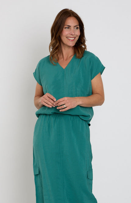 Zoso Blouse Emma Green 263 Stretchshop.nl