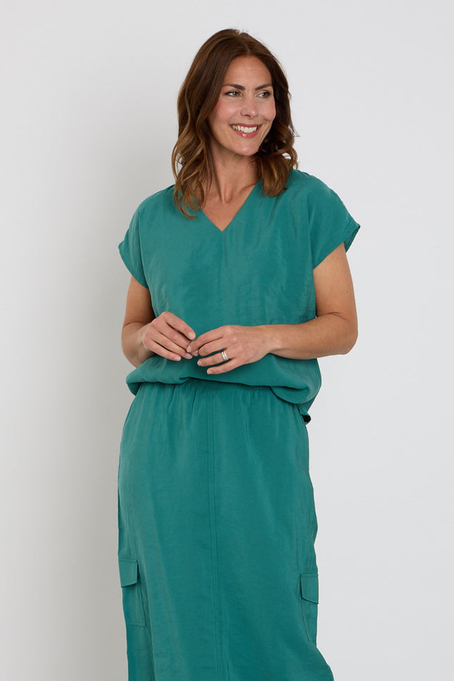 Zoso Blouse Emma Green 263 Stretchshop.nl